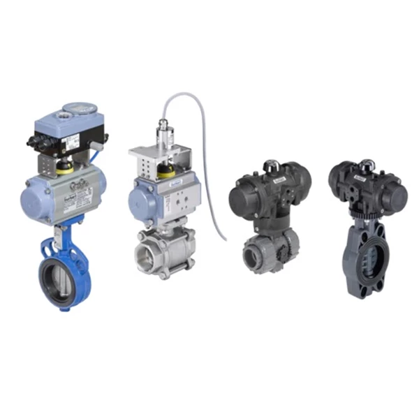 Burkert Type 8805 - Ball valve / Butterfly valve with pneumatic rotary actuator